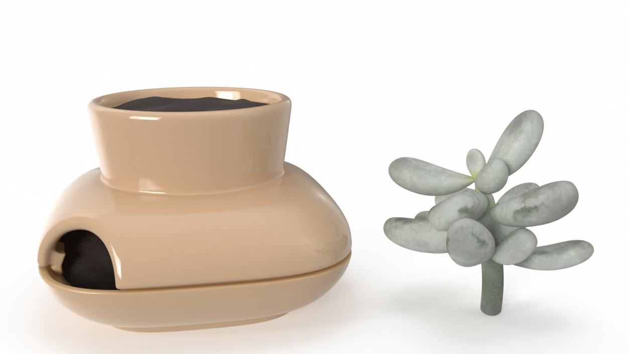 3D model Single Herb Pot Sagaform Beige