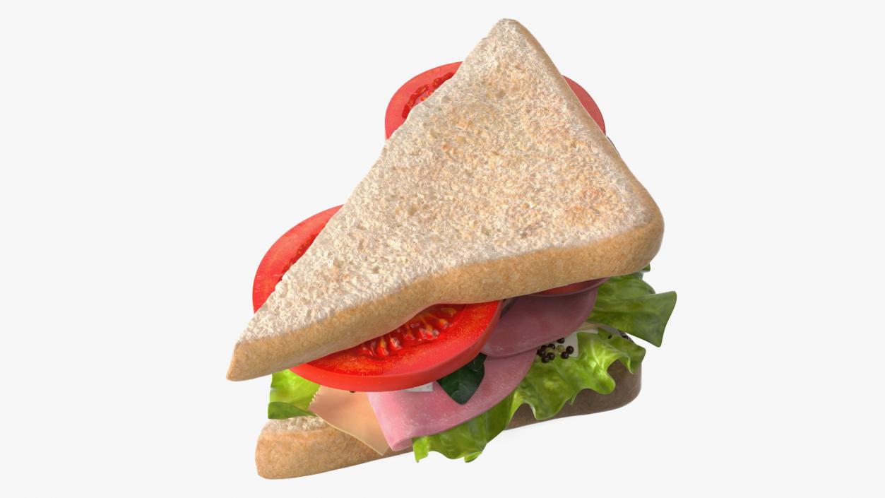 3D model Toasted Home Sandwich Triangle