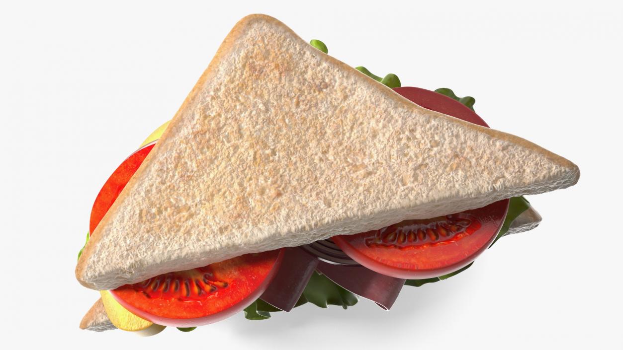 3D model Toasted Home Sandwich Triangle