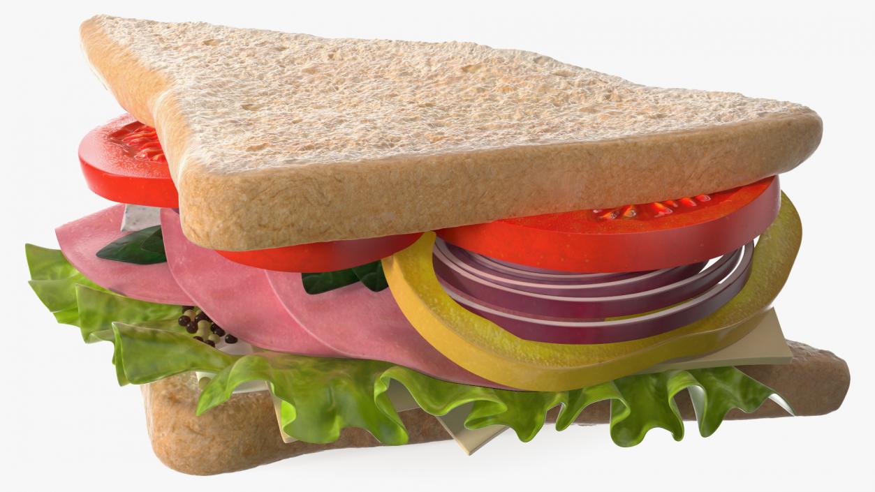 3D model Toasted Home Sandwich Triangle