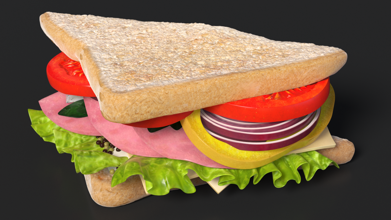 3D model Toasted Home Sandwich Triangle