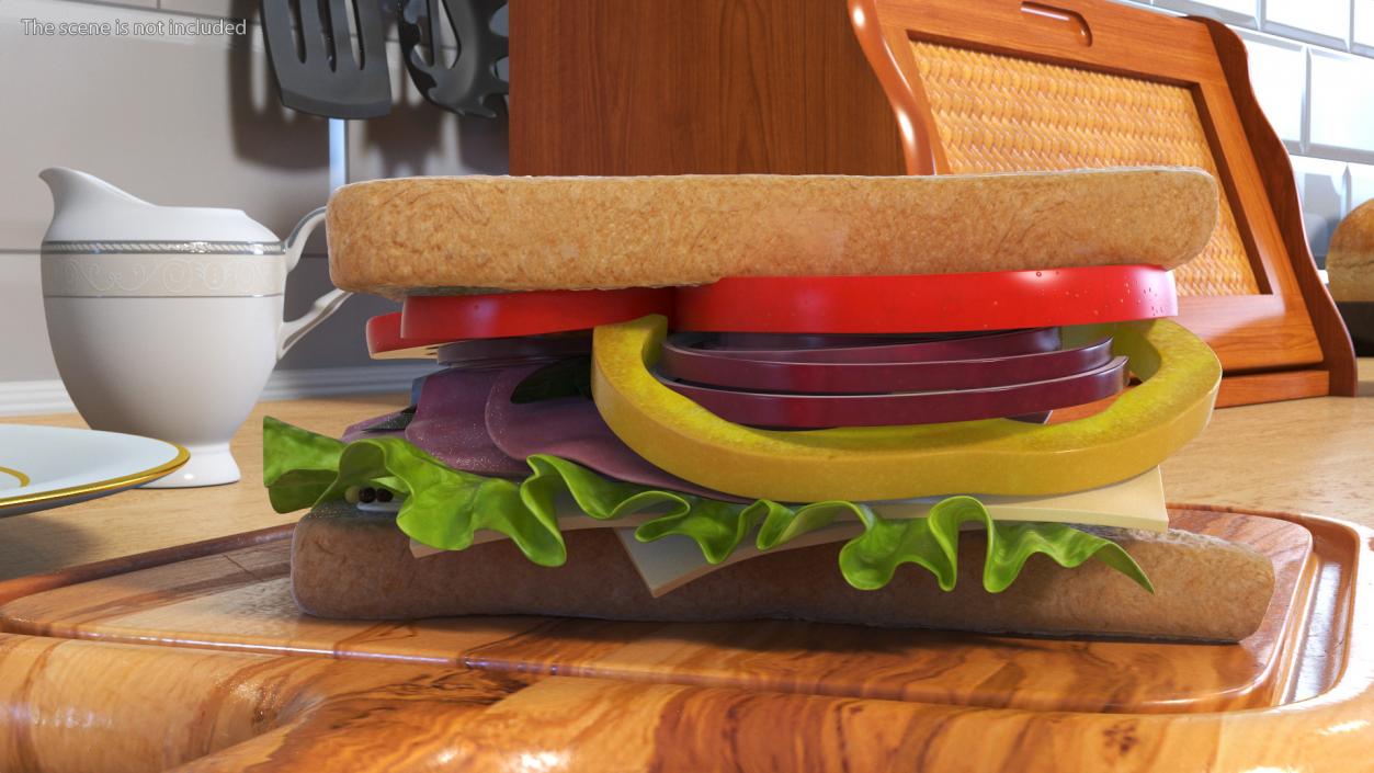 3D model Toasted Home Sandwich Triangle