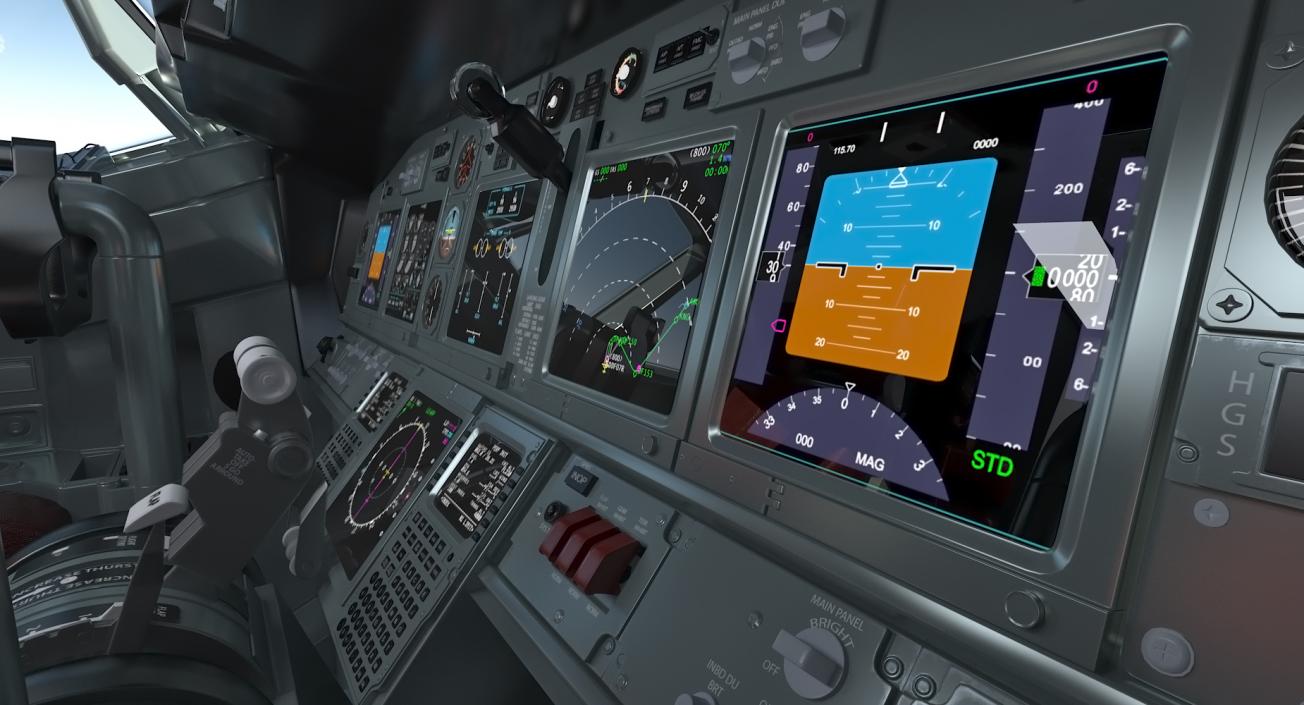 3D Boeing 737 Cockpit model