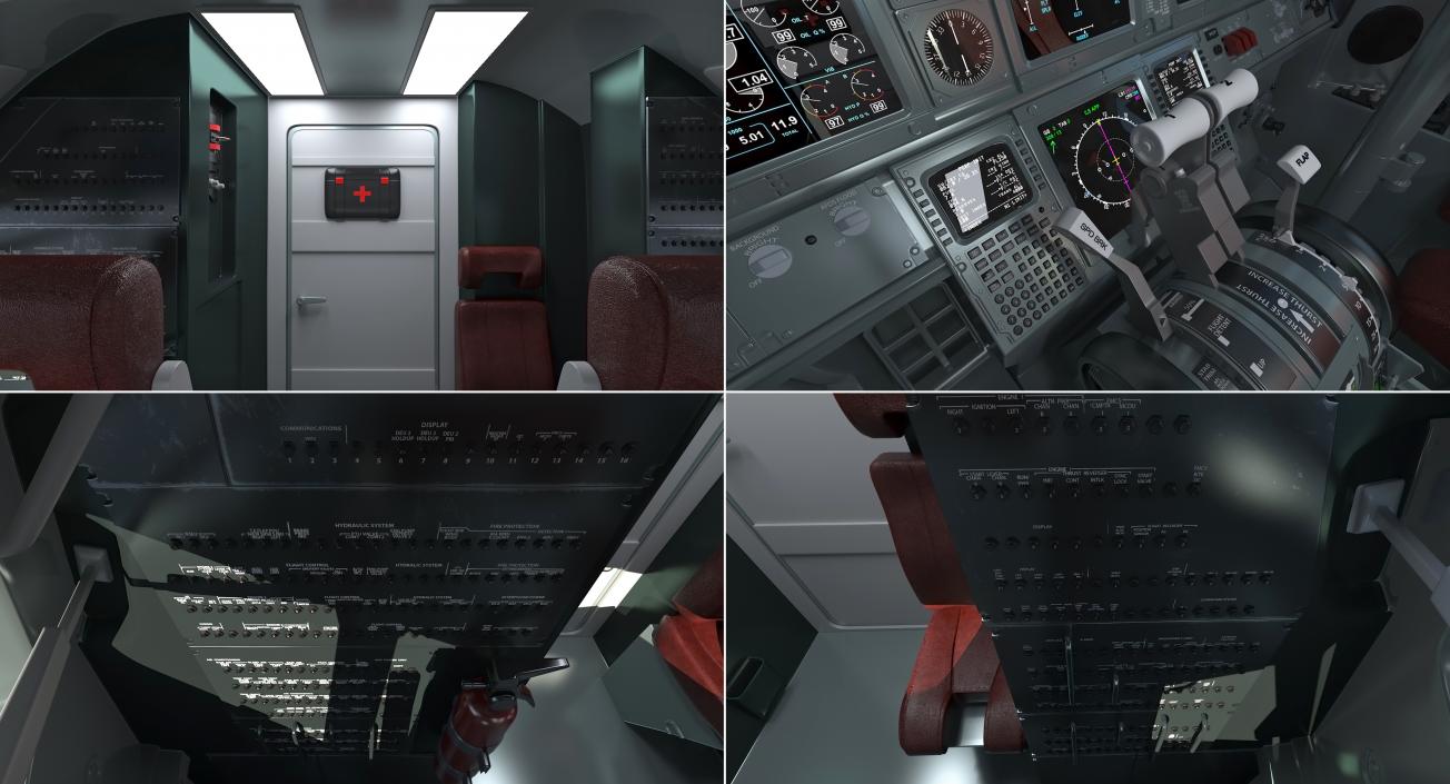 3D Boeing 737 Cockpit model