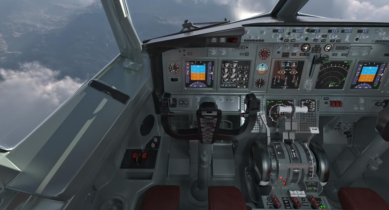 3D Boeing 737 Cockpit model