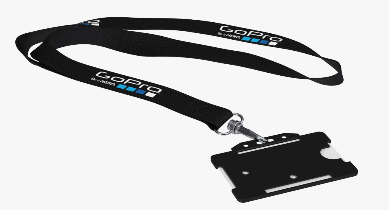 3D GoPro Lanyard with Plastic ID Card Holder