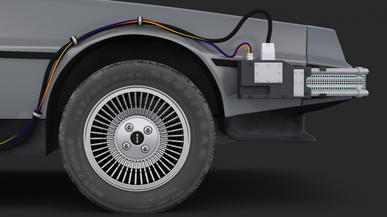 3D model DeLorean DMC-12 Time Machine Rigged