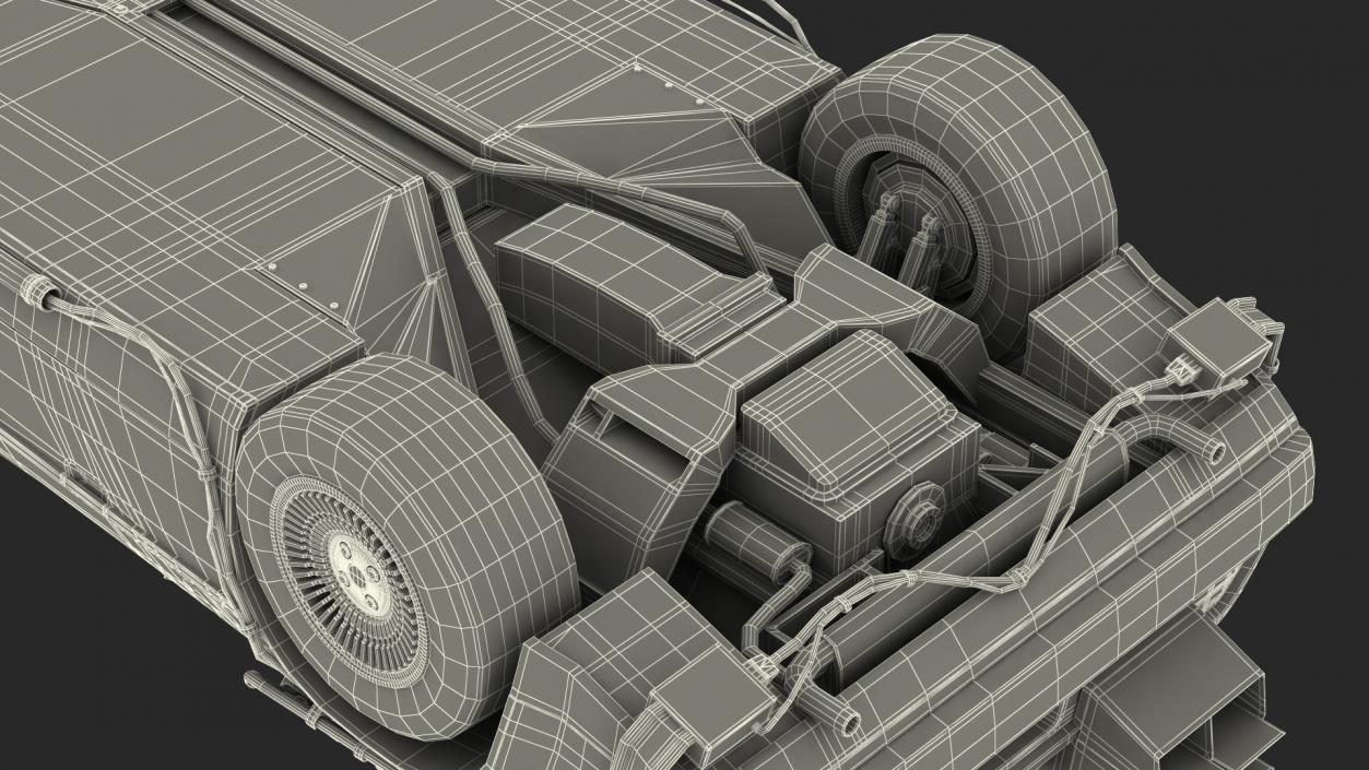 3D model DeLorean DMC-12 Time Machine Rigged