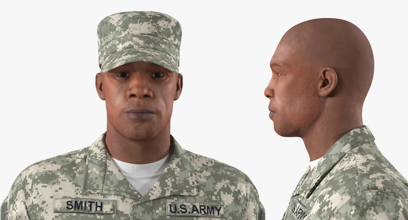 US Army Soldier Marching Pose 3D model