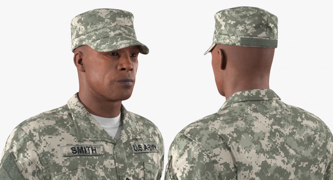 US Army Soldier Marching Pose 3D model