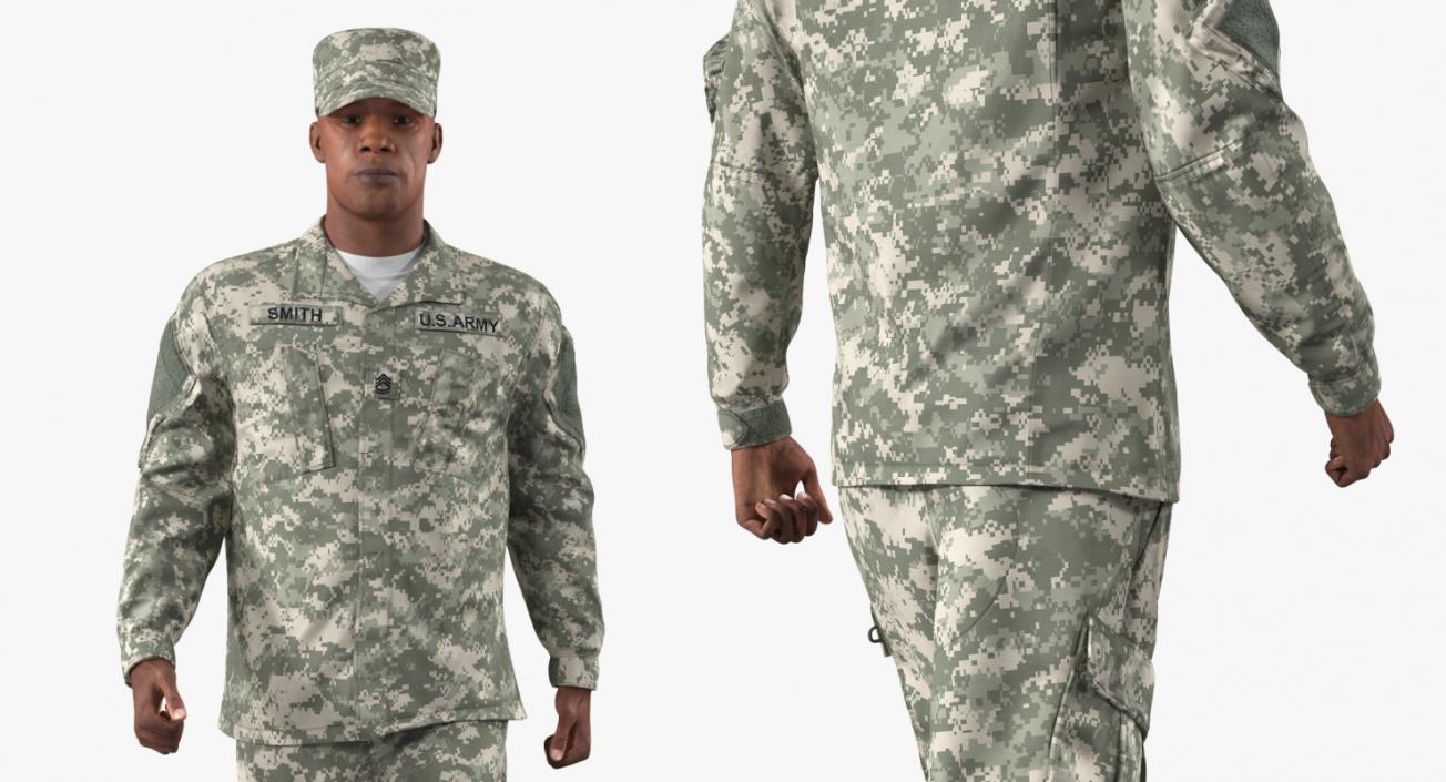 US Army Soldier Marching Pose 3D model