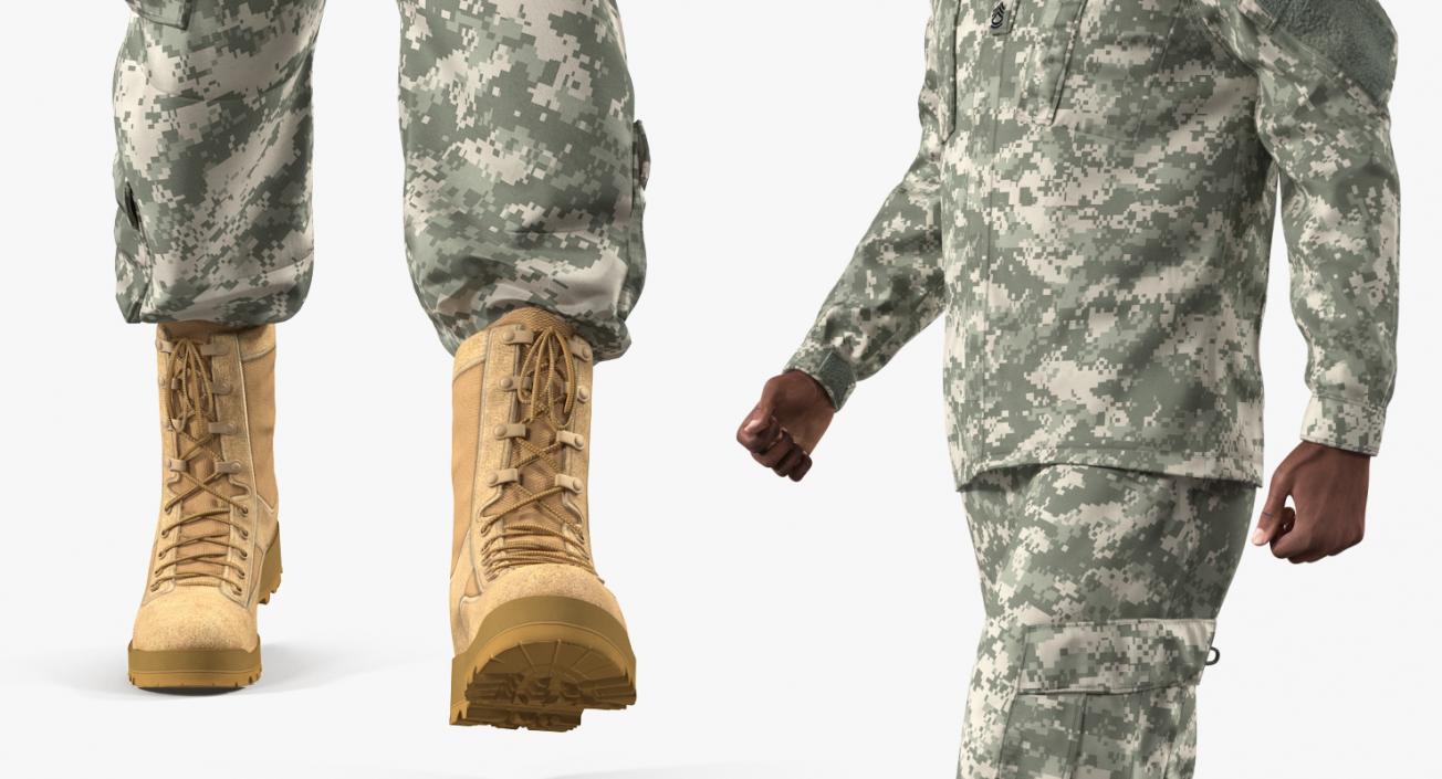 US Army Soldier Marching Pose 3D model