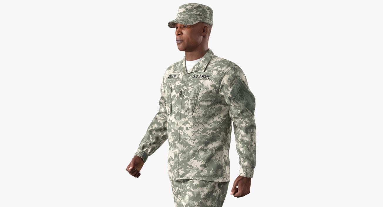 US Army Soldier Marching Pose 3D model