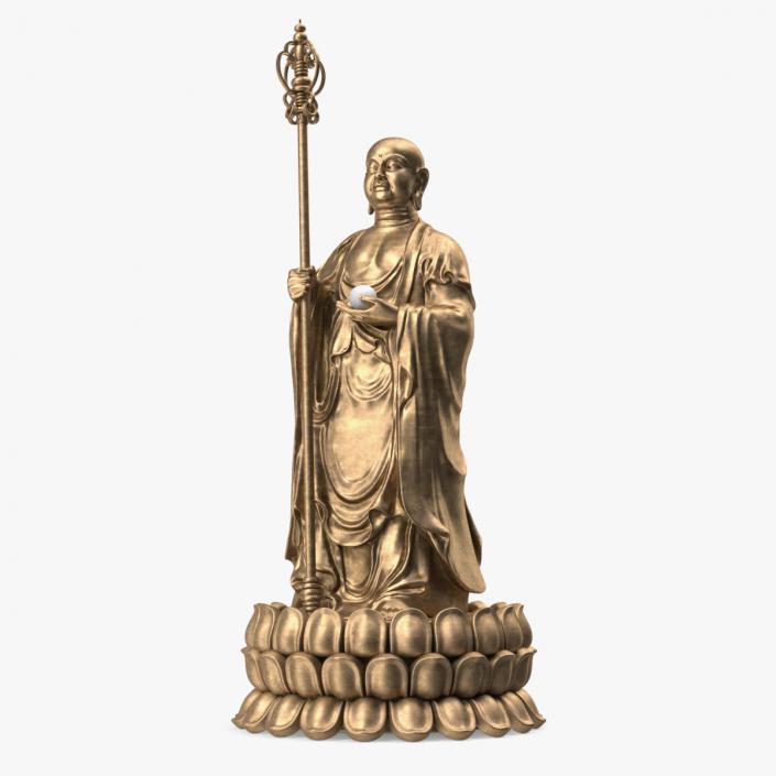 3D model Bronze Dizang Buddha Sculpture