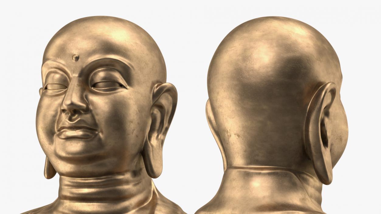 3D model Bronze Dizang Buddha Sculpture