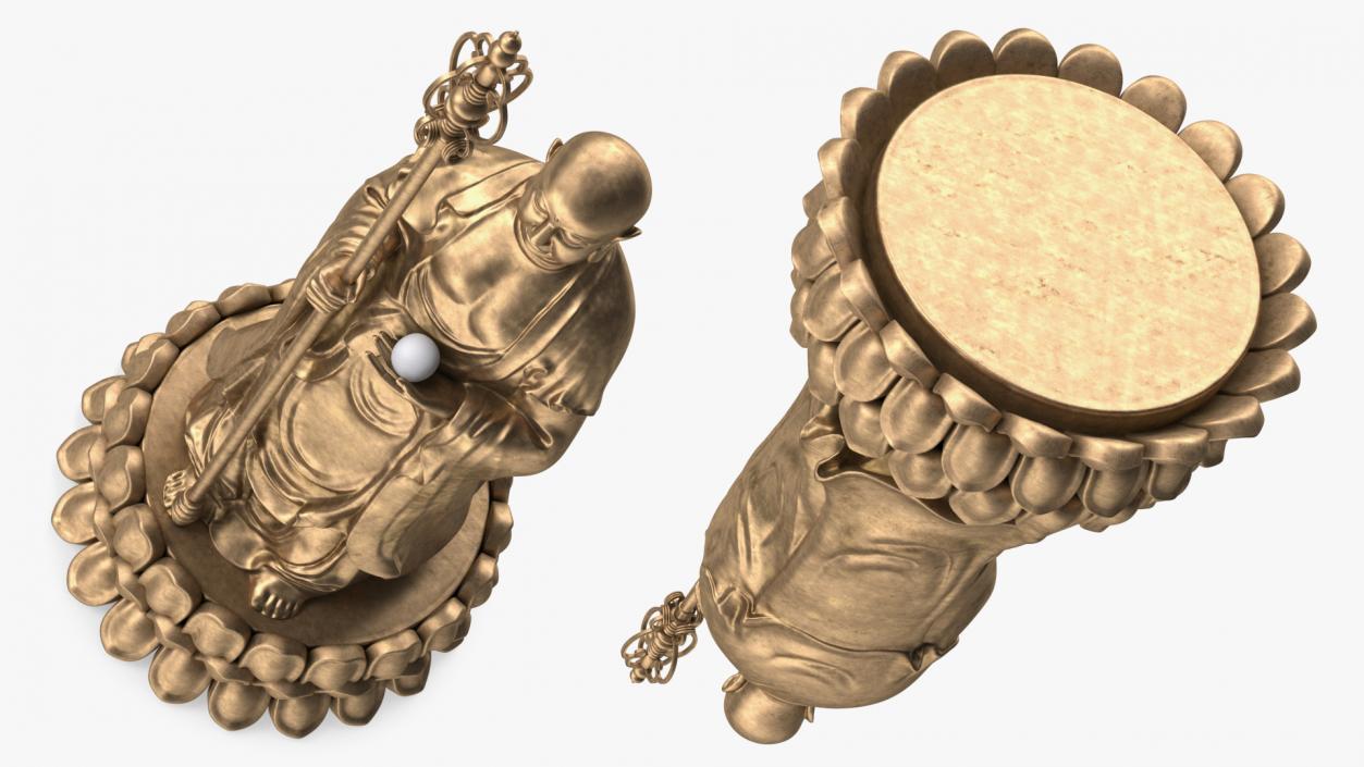 3D model Bronze Dizang Buddha Sculpture