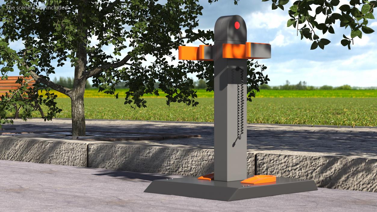 3D Electric Scooter Charging Docking Rack model