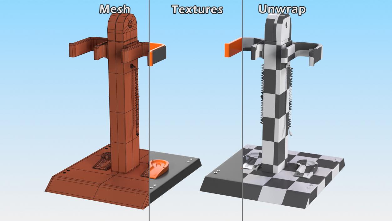 3D Electric Scooter Charging Docking Rack model