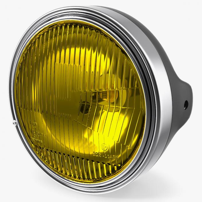 Motorcycle Headlight Yellow 2 3D model