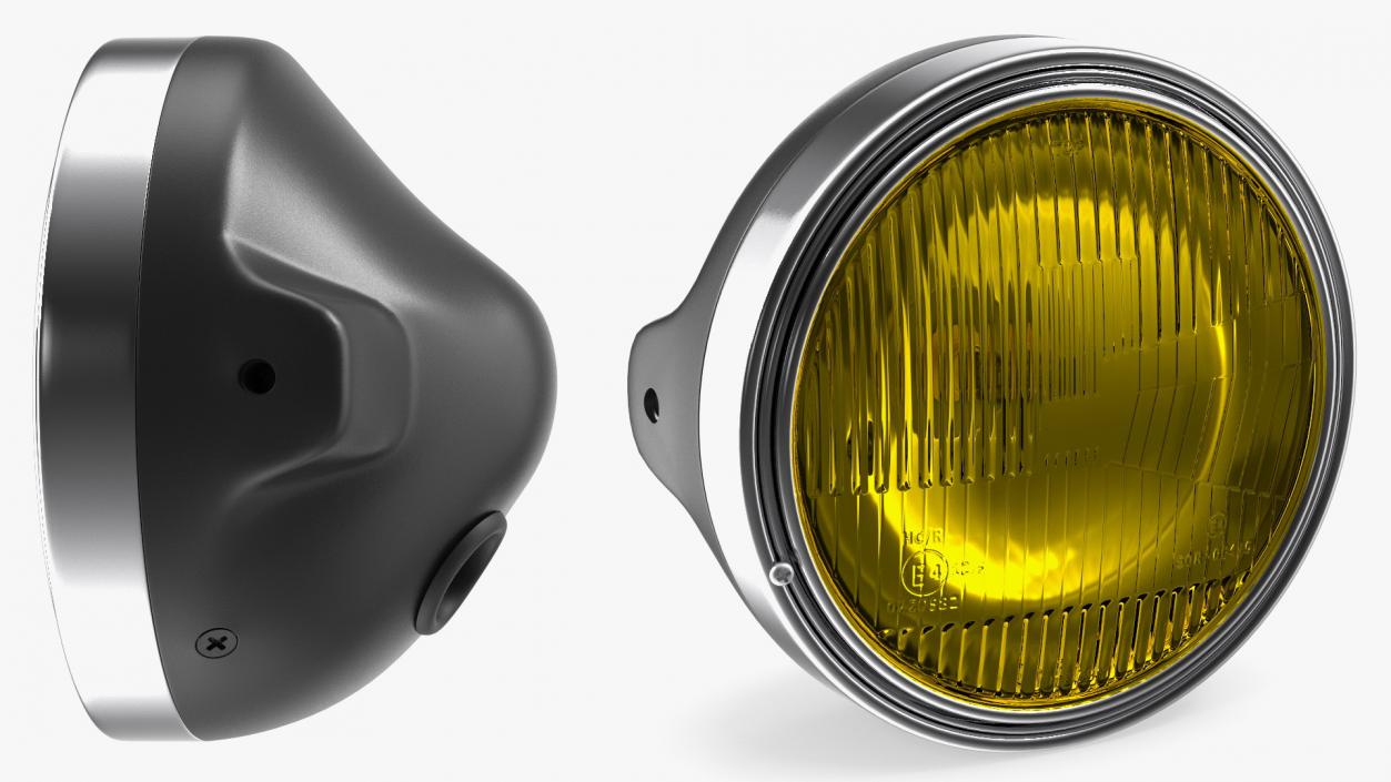 Motorcycle Headlight Yellow 2 3D model