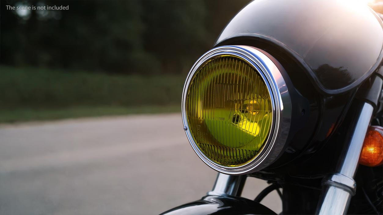 Motorcycle Headlight Yellow 2 3D model