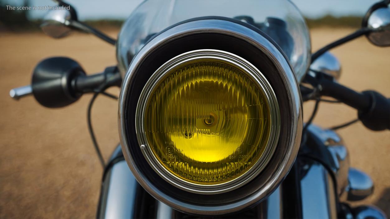 Motorcycle Headlight Yellow 2 3D model