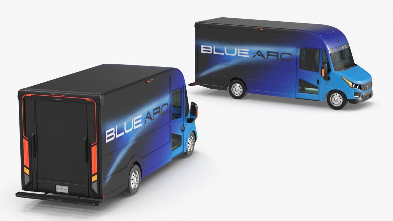 Electric Delivery Truck Blue Arc 3D