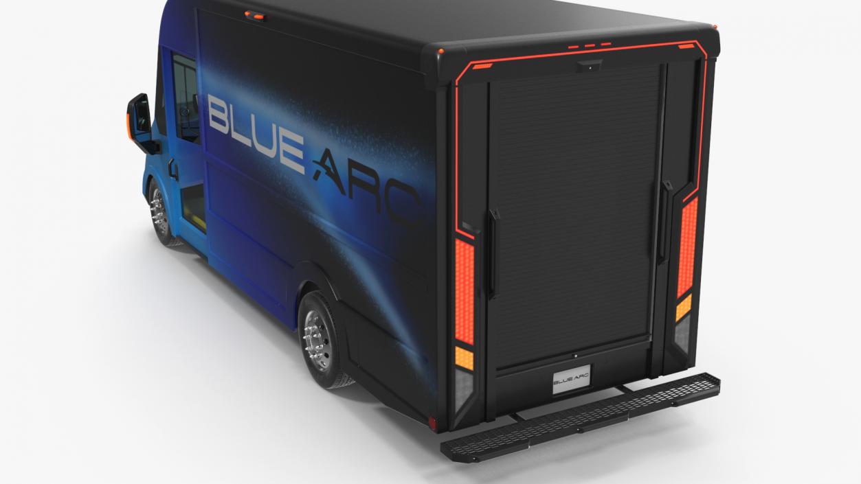 Electric Delivery Truck Blue Arc 3D