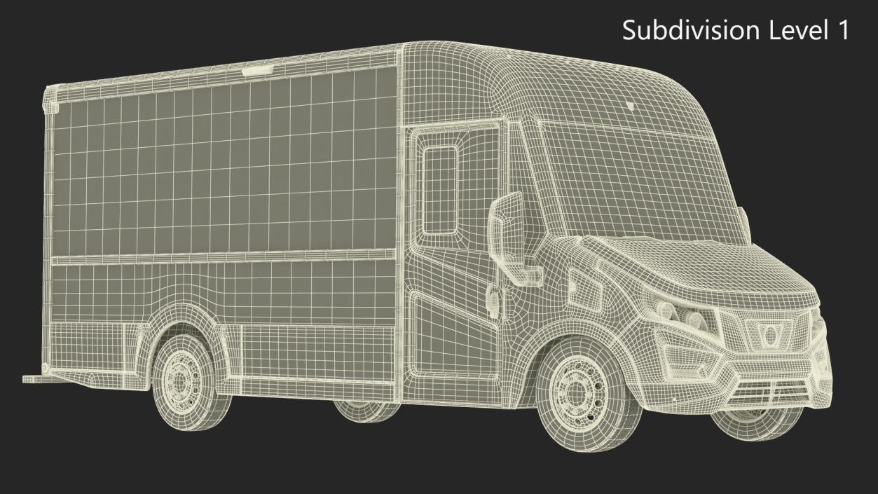 Electric Delivery Truck Blue Arc 3D