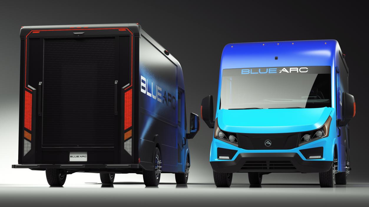 Electric Delivery Truck Blue Arc 3D