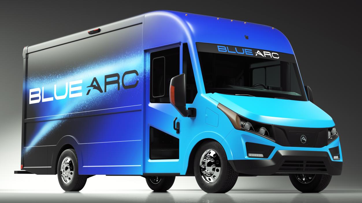 Electric Delivery Truck Blue Arc 3D