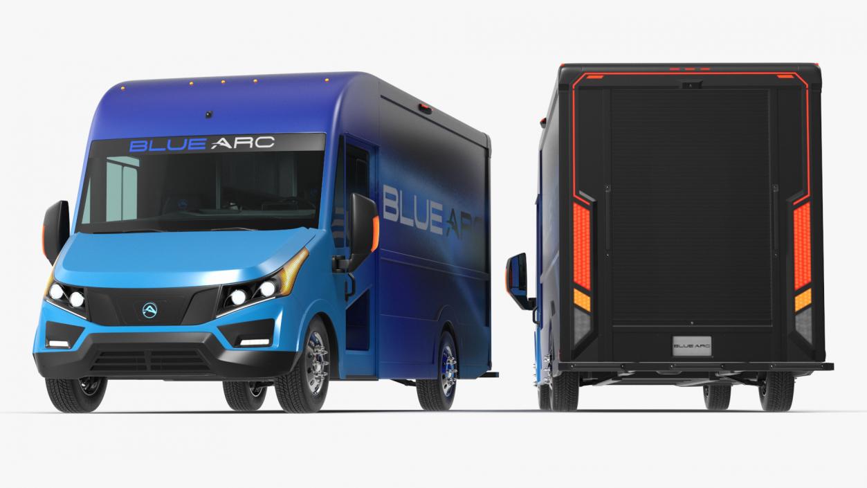 Electric Delivery Truck Blue Arc 3D