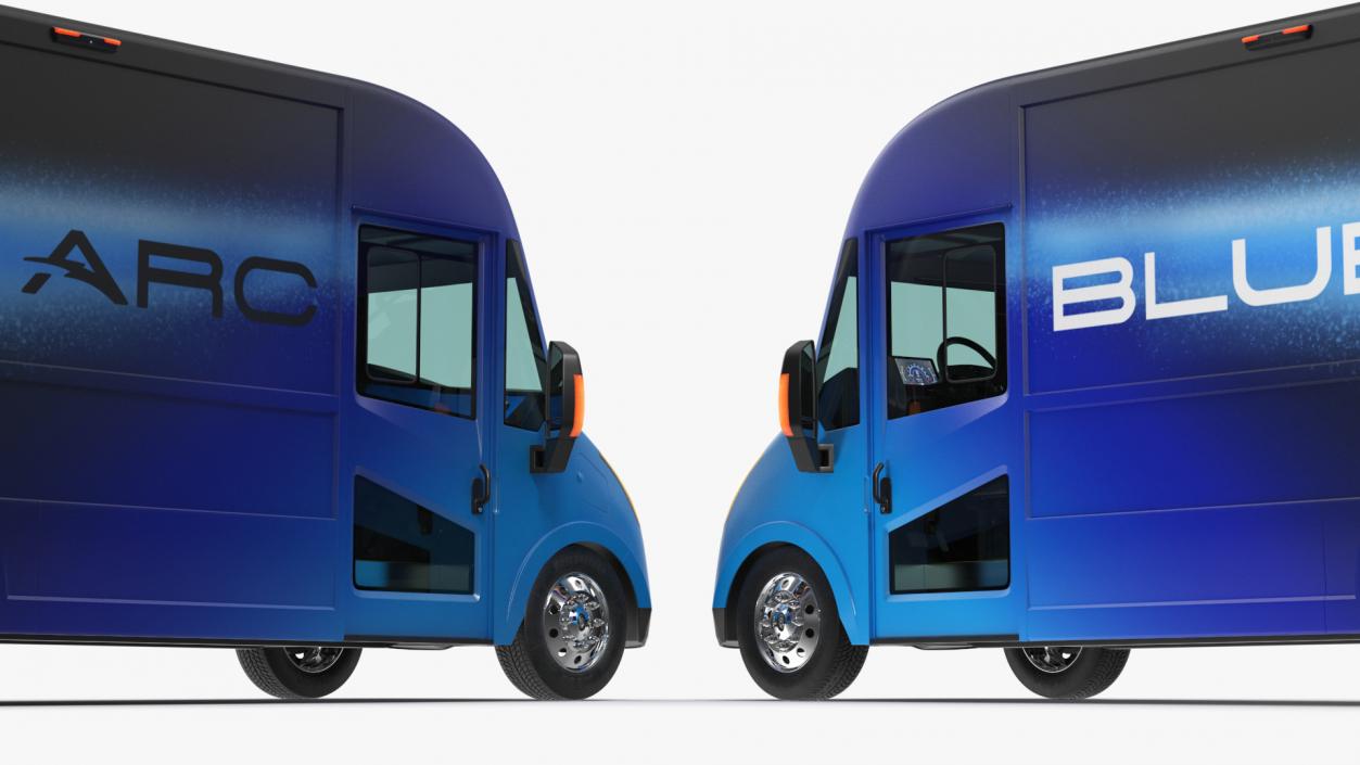 Electric Delivery Truck Blue Arc 3D