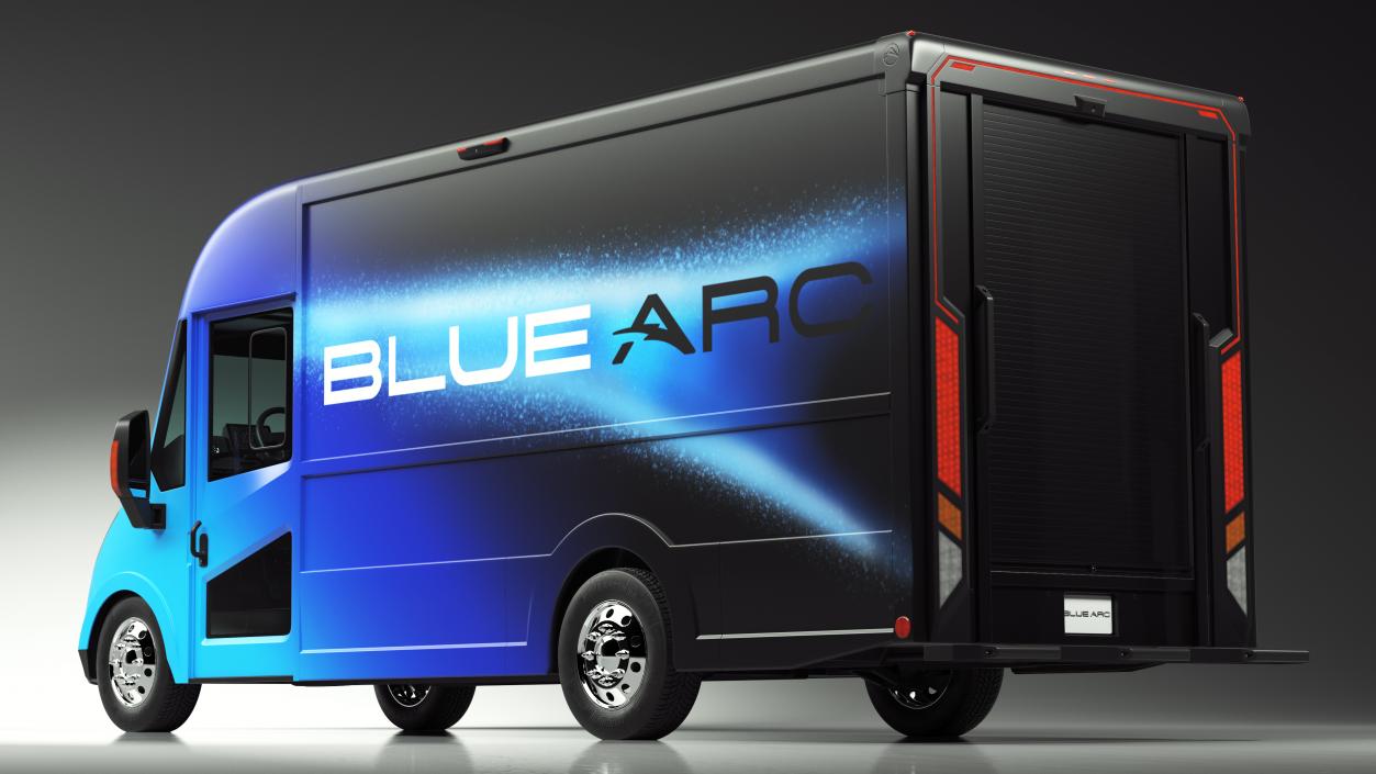 Electric Delivery Truck Blue Arc 3D