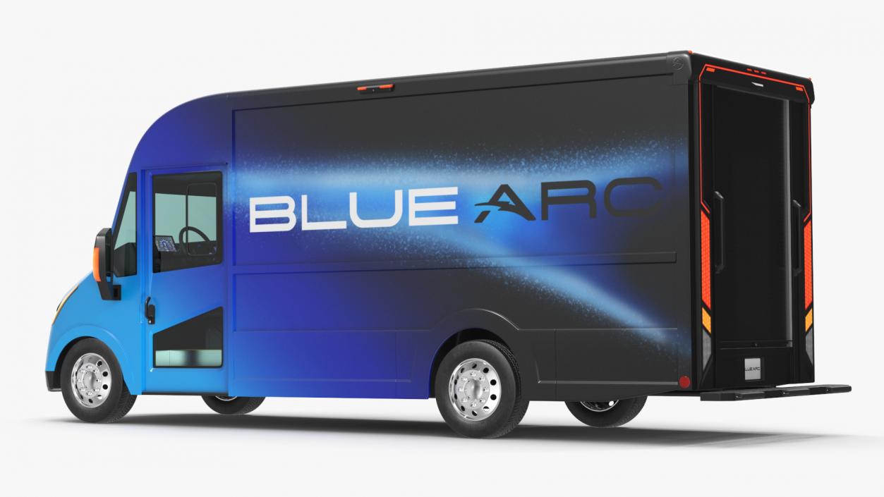 Electric Delivery Truck Blue Arc 3D