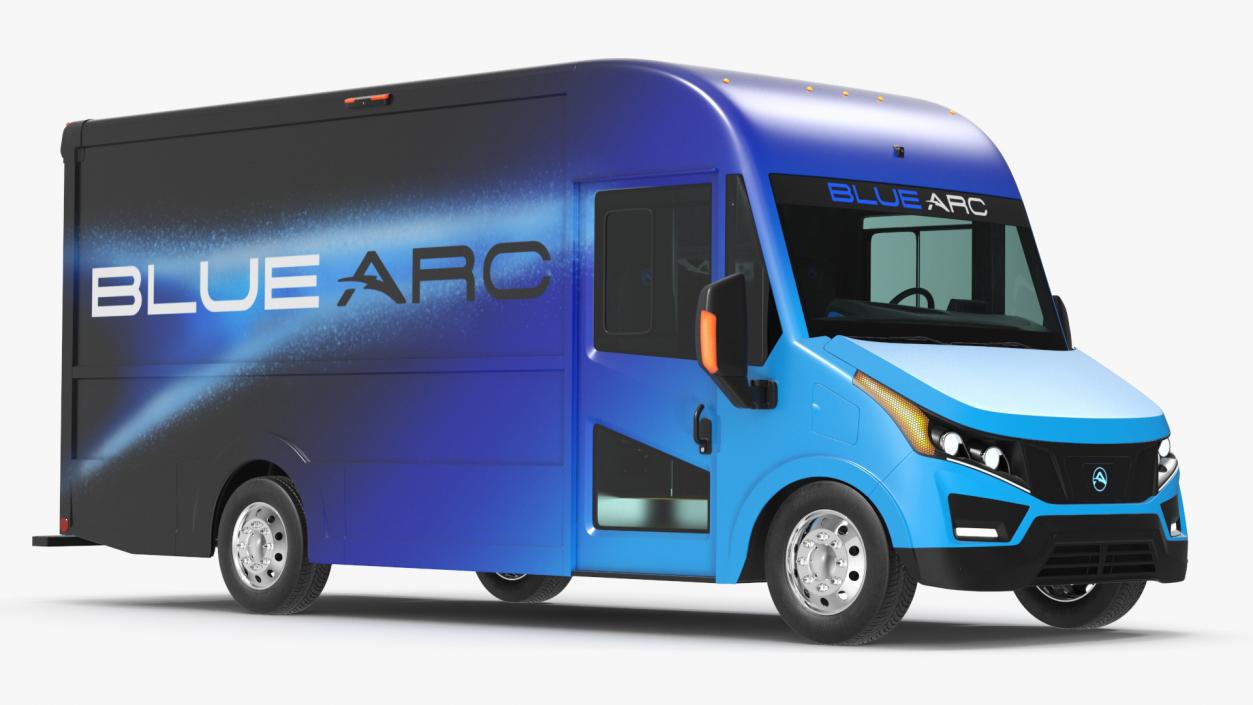 Electric Delivery Truck Blue Arc 3D