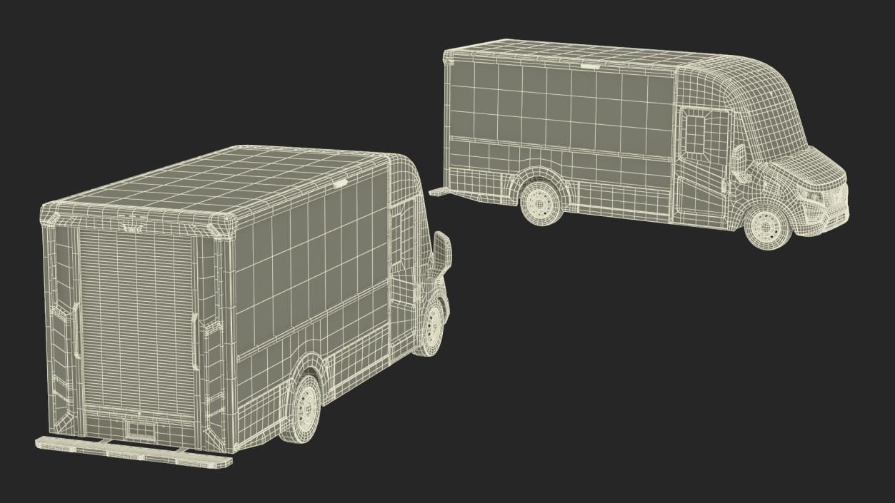 Electric Delivery Truck Blue Arc 3D