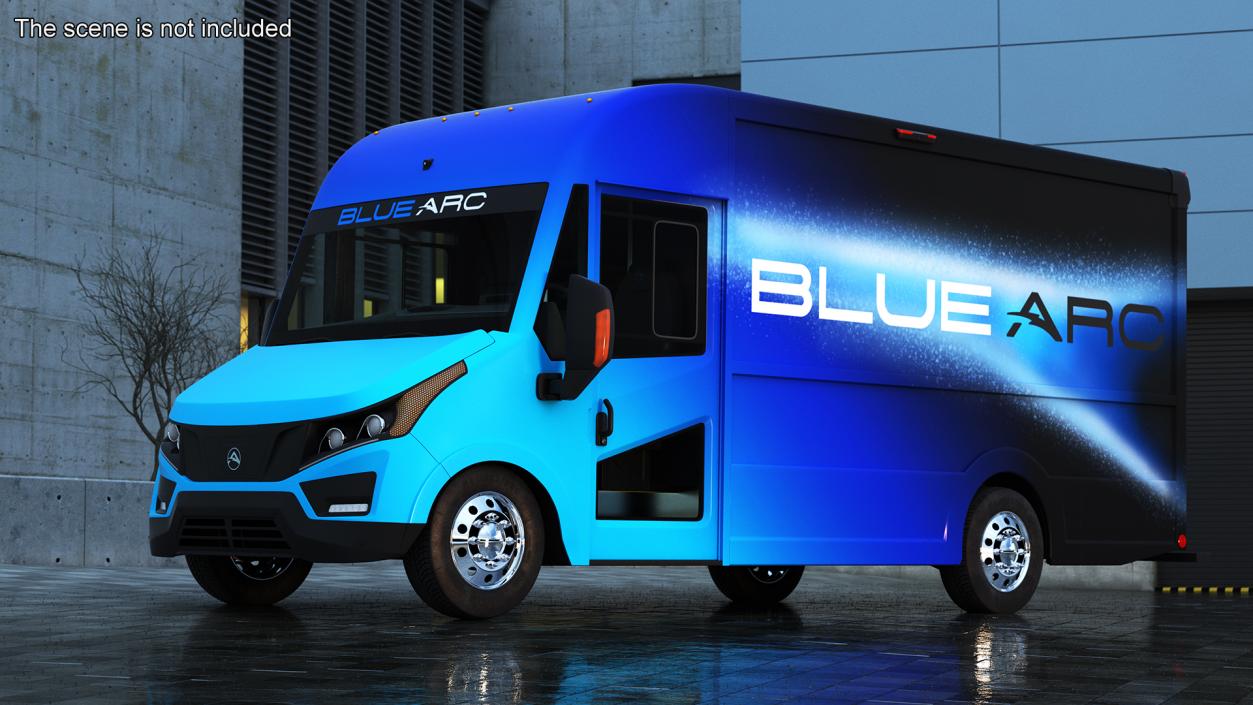 Electric Delivery Truck Blue Arc 3D