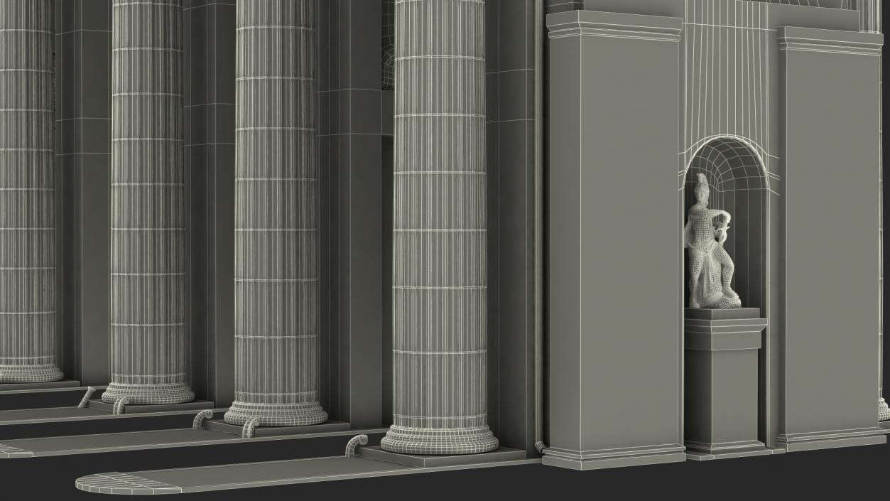 3D Brandenburg Gate Triumphal Arch