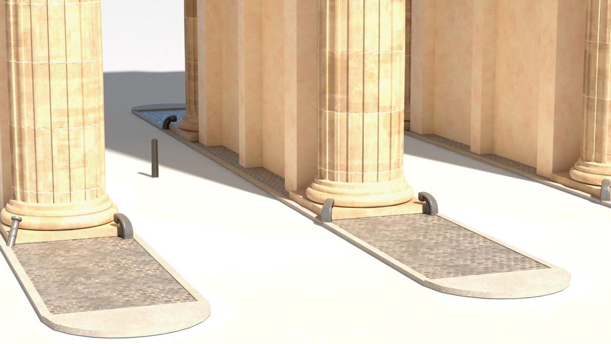 3D Brandenburg Gate Triumphal Arch