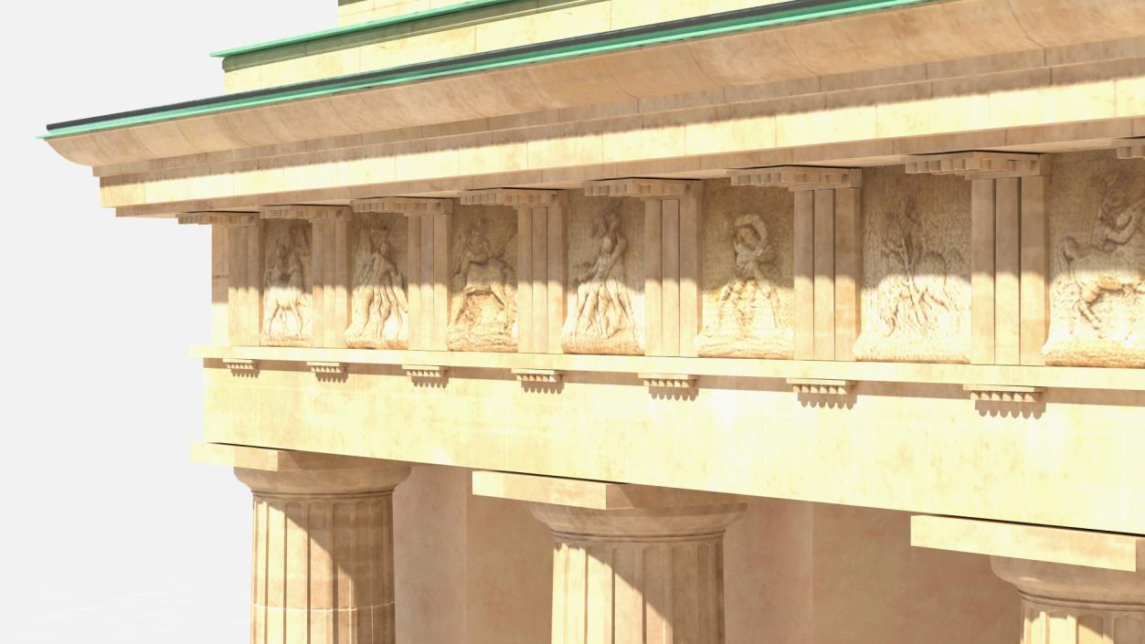 3D Brandenburg Gate Triumphal Arch