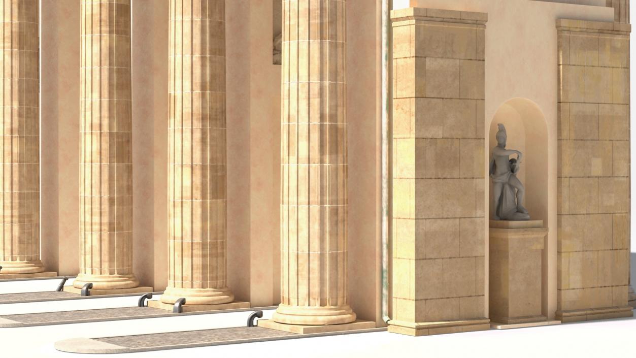 3D Brandenburg Gate Triumphal Arch