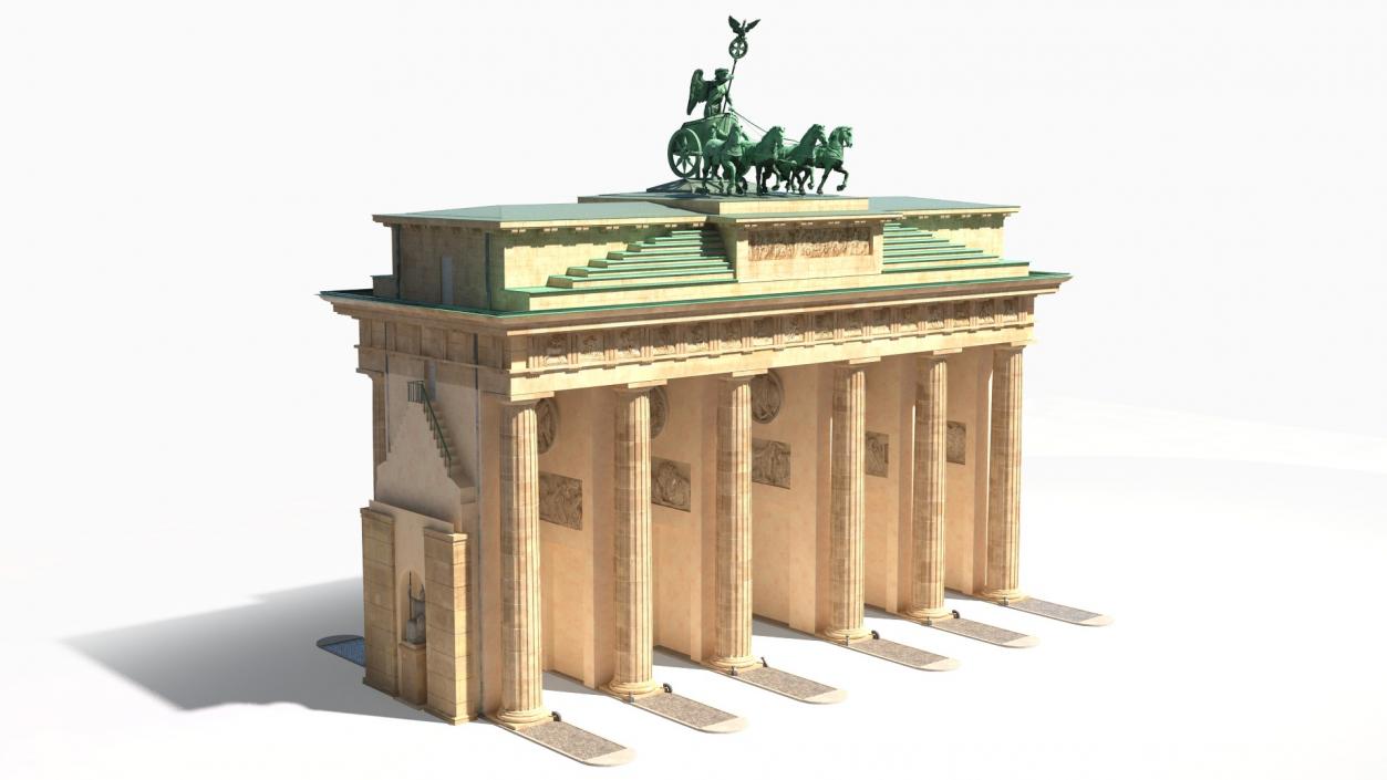 3D Brandenburg Gate Triumphal Arch