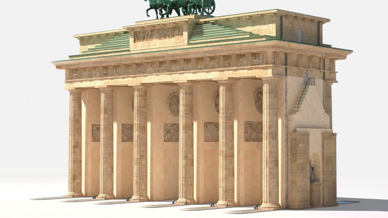 3D Brandenburg Gate Triumphal Arch