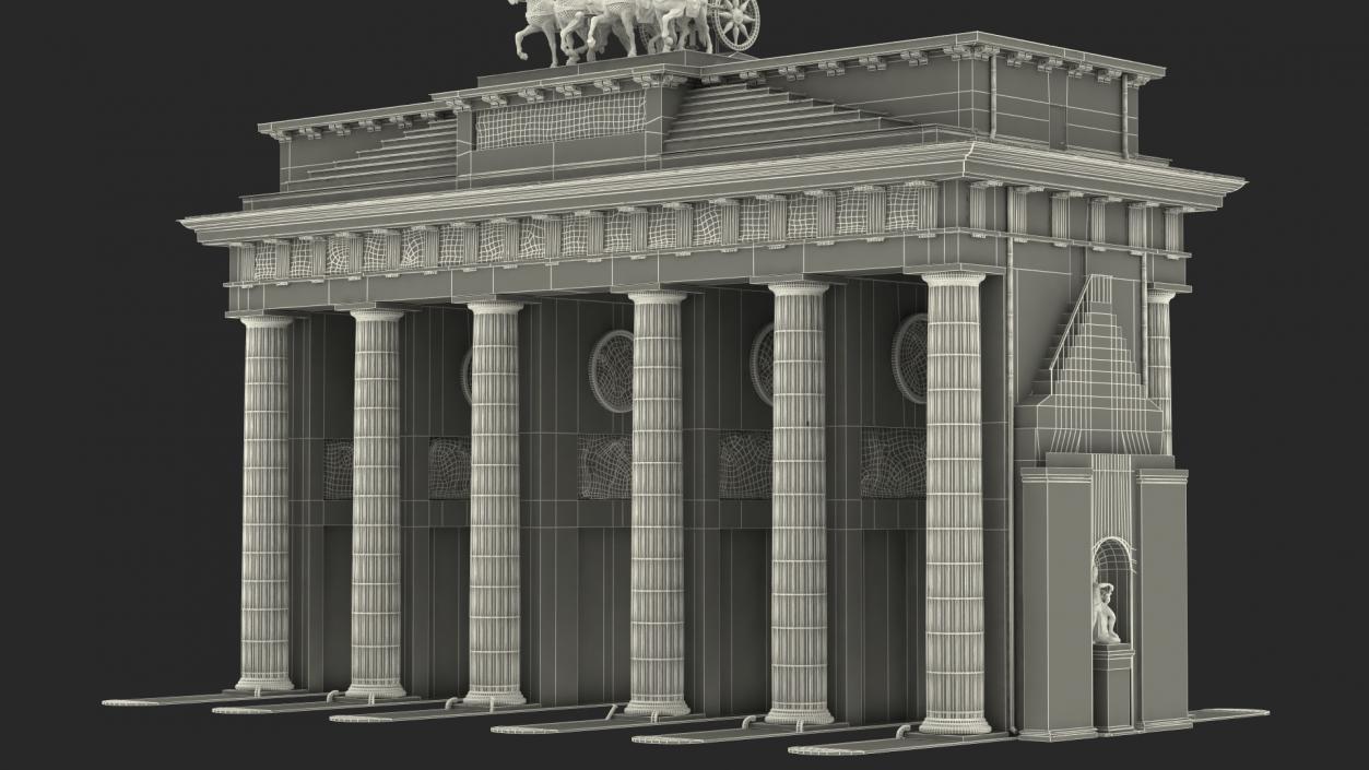 3D Brandenburg Gate Triumphal Arch