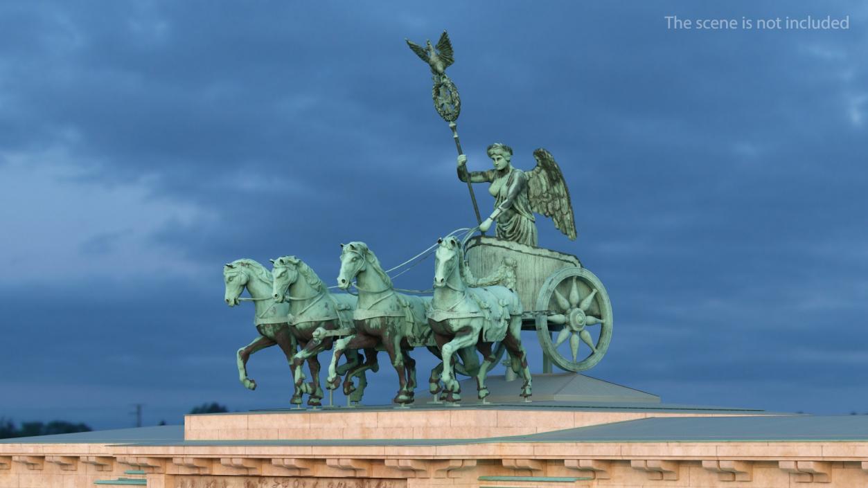 3D Brandenburg Gate Triumphal Arch