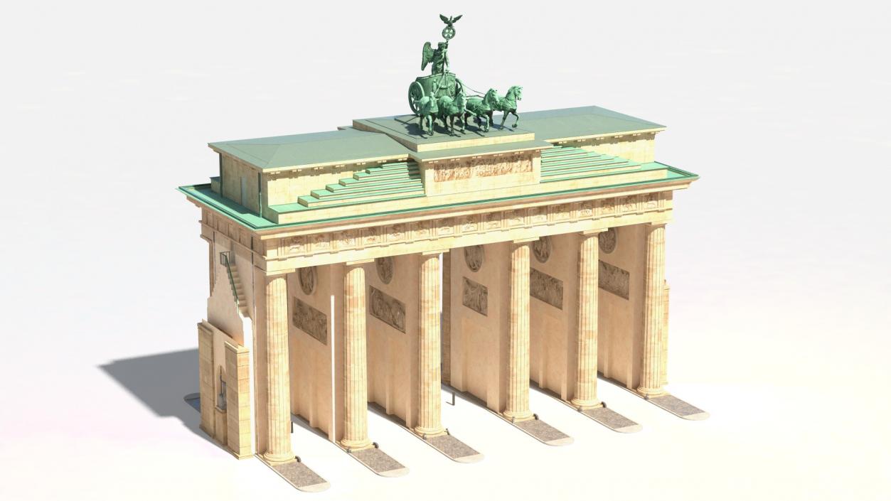 3D Brandenburg Gate Triumphal Arch