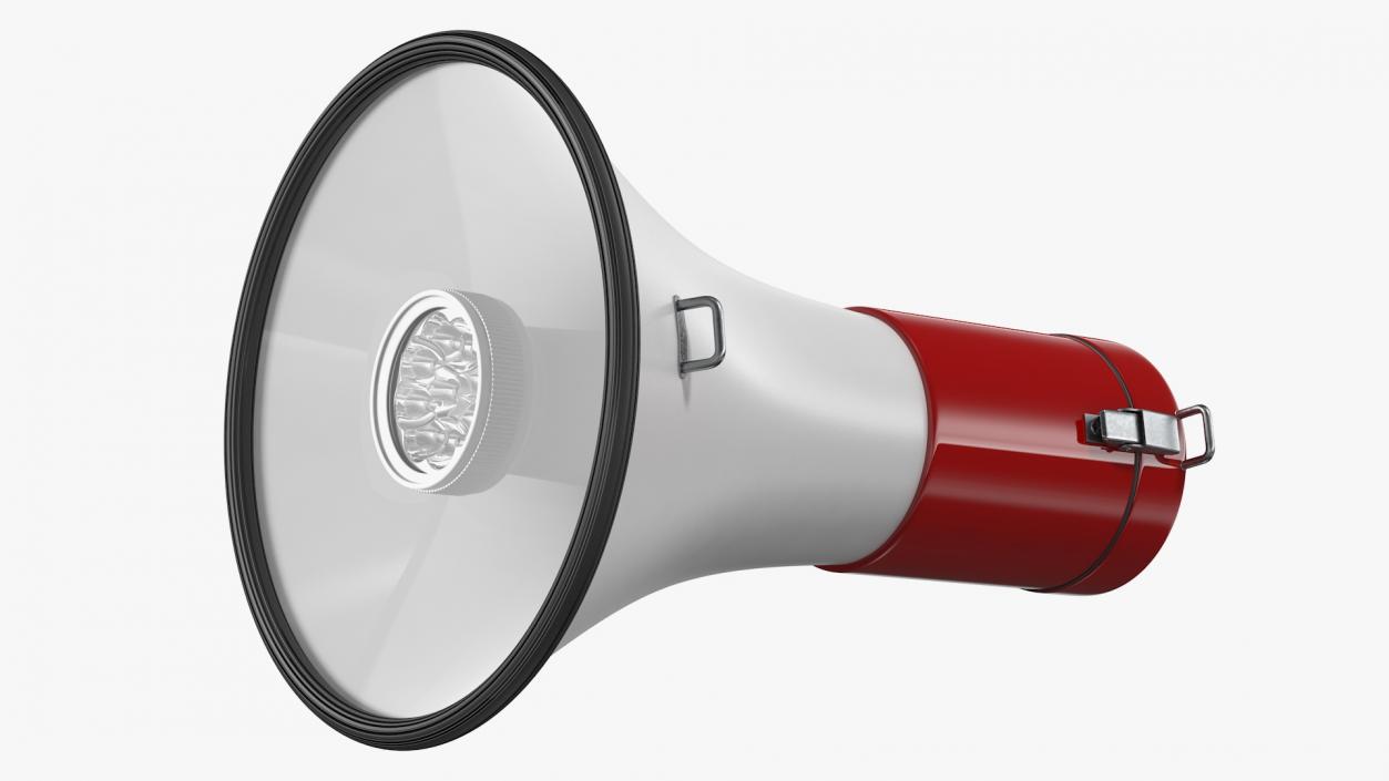 Megaphone Speaker with LED Flashlight 3D