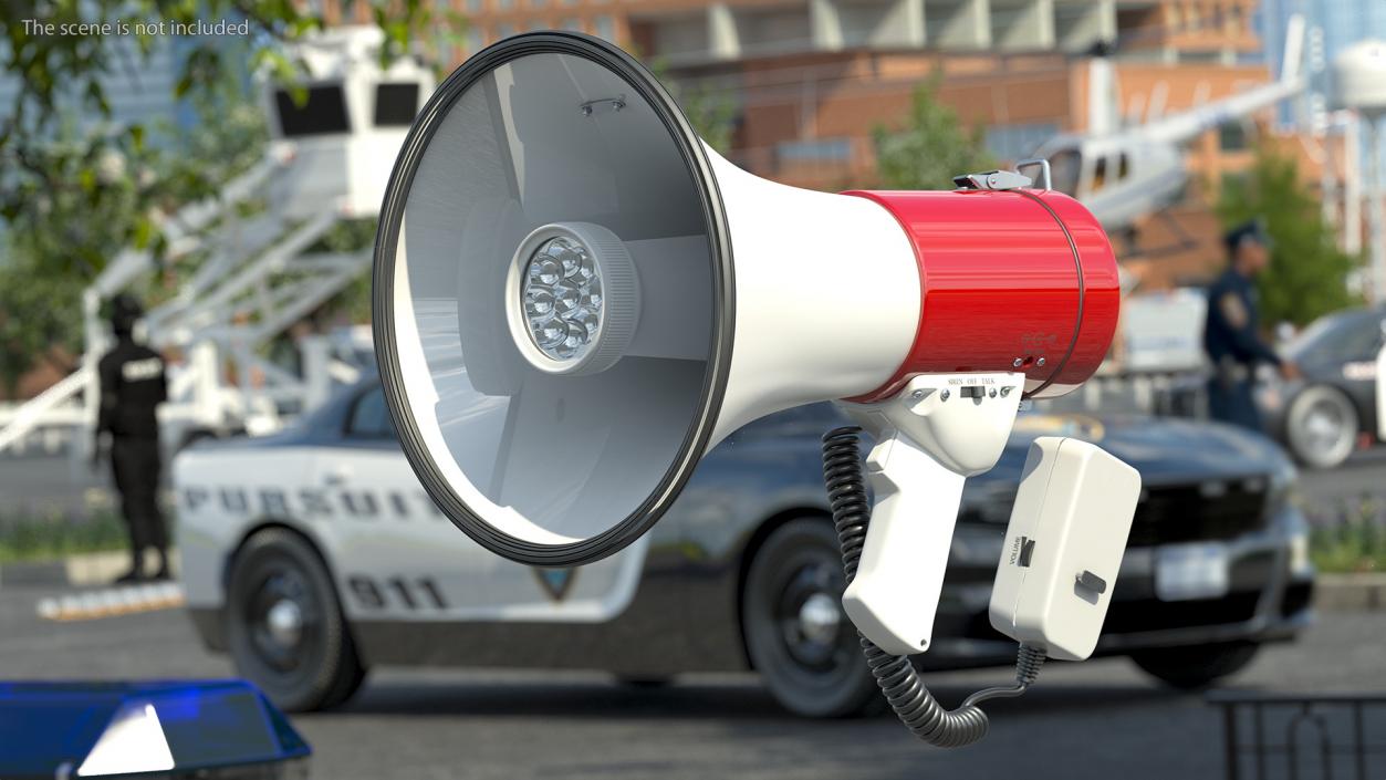 Megaphone Speaker with LED Flashlight 3D