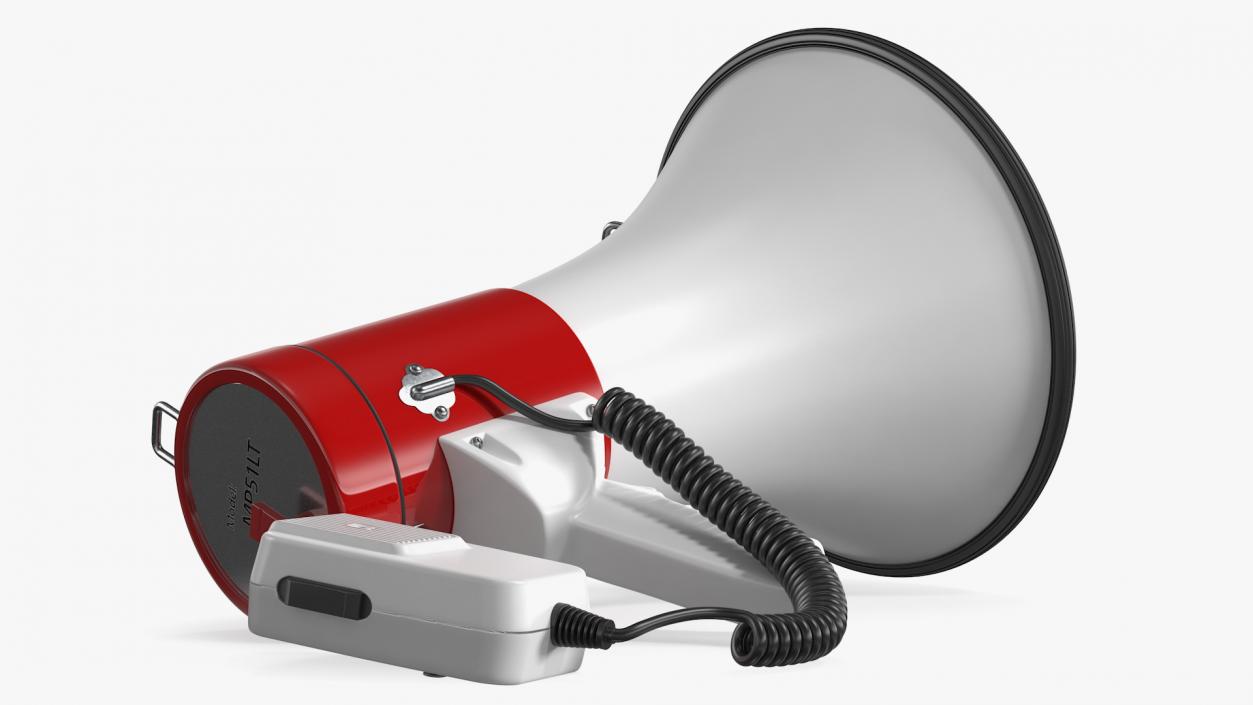 Megaphone Speaker with LED Flashlight 3D